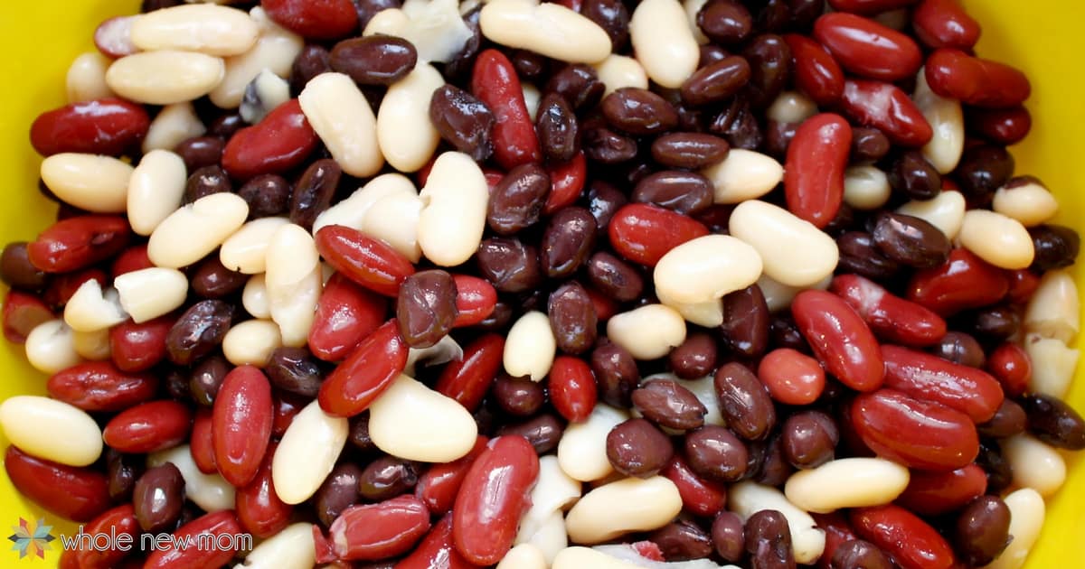 Rinsed Beans in a Colander